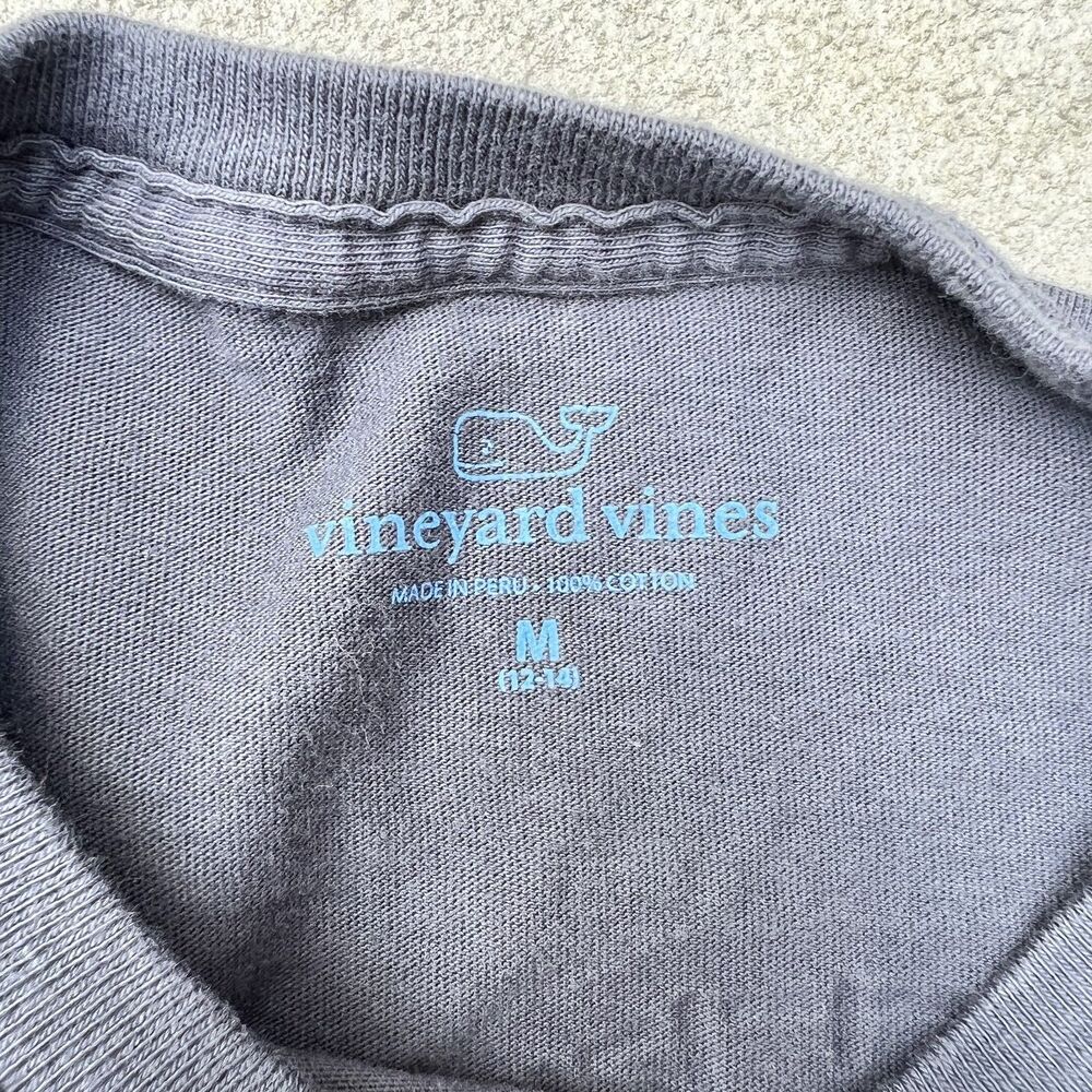 Vineyard Vines Boys Football Whale Long Sleeve Blue-Size M (12-14) - Picture 6 of 6